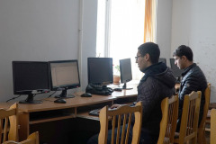 Computer lab for the Artsakh State University 11 computer stations.