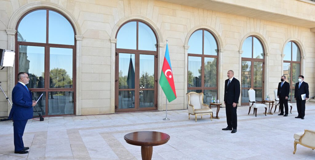 Aliyev meeting Greek Ambassador Konstantinos Piperigos in Baku